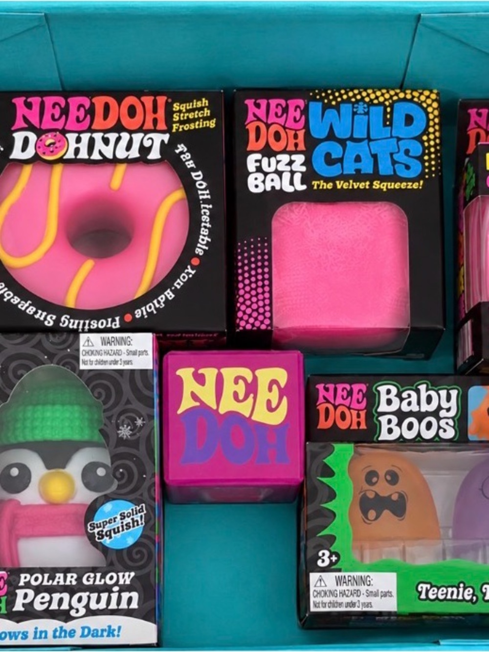 Needoh Lot 2 Penguins,Dohnut,CandySwirl,Wildcat,babyboos,gumdrop. Authentic.
